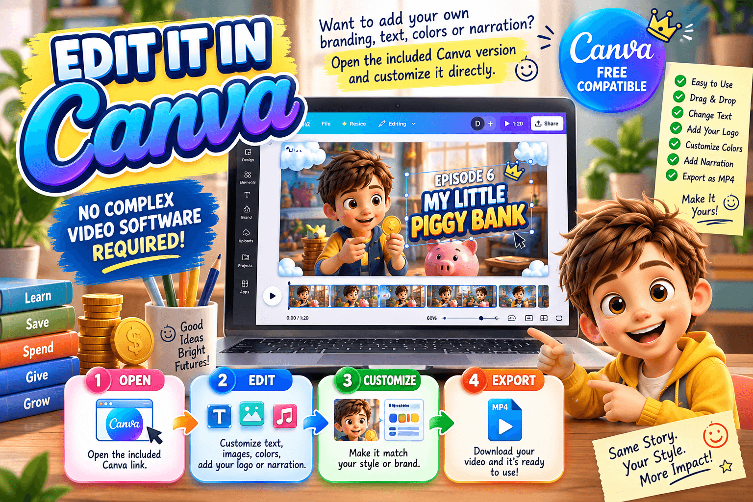 Edit Money Smart Kids in Canva